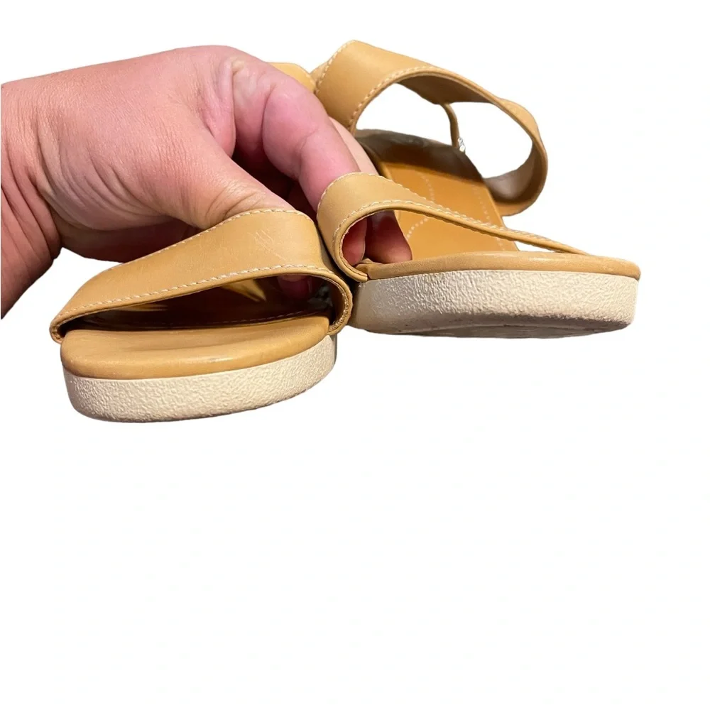 Tod's‎ Vachetta Leather Sophie Bikini Leather Sandal, Size 9, Light Wear